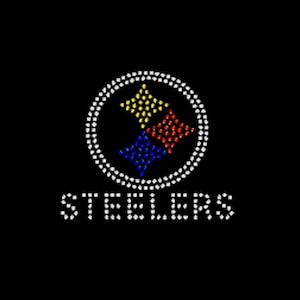 Steelers Football Face Mask 1 Rhinestone design Instant Digital Download (SVG, EPS, DSG)