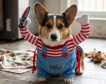 Halloweenkostuum voor honden/katten, geschikt voor kleine en middelgrote huisdieren, grappige kattenoutfit, verstelbare cosplaykleding voor puppy's, feestkleding