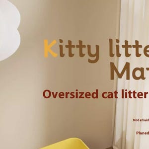 Heavy Duty Cat Litter Trap Mat with extra large coverage area and honeycomb litter-catching technology. Waterproof floor protector helps contain messes around litter boxes while reducing litter scatter. Soft texture is comfortable for cats to walk on, and the washable design makes cleaning simple. Suitable for indoor cats, kittens, and multi-cat households needing effective litter control.