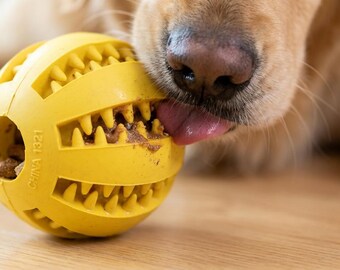 Hondensnoepbal | Bijtbestendige kauwbal | Interactieve voerdispenser voor honden en puppy's