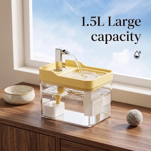 Automatic Pet Fountain, Cat Drinking Bowl, Quiet Water Bowl, Pet Water Station, USB Cat Fountain, Filtered Drinking Fountain, Indoor Cat Accessories, Pet Water Container