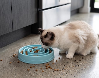Voerbak voor honden met slow feeder-functie, voorkomt dat honden hun voer te snel opeten, antislip voerbak voor langzamer eten, ideaal voor puppy's