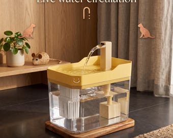 Automatische drinkfontein voor katten | 1,5 liter USB-drinkdispenser voor huisdieren | Stille drinkbak voor katten en kleine honden