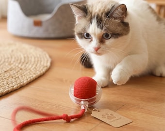 Pelota inteligente automática rodante para gatos: pelota interactiva recargable para gatos y gatitos.
