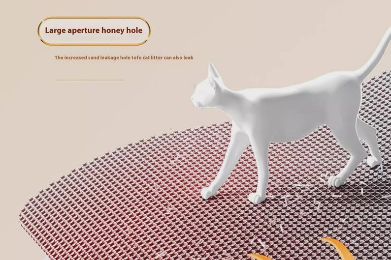 Premium Honeycomb Cat Litter Box Mat featuring a waterproof double-layer structure that effectively catches litter, sand, and dirt. Soft EVA material provides comfort for cats while protecting floors from messes and scratches. Easy to empty, wash, and maintain, making it a practical choice for busy pet owners. Suitable for all litter box types and perfect for keeping indoor cat areas neat, tidy, and litter-free.