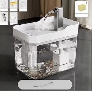 Modern Cat Water Fountain, Automatic Water Bowl for Cats, Pet Water Filter System, Quiet Drinking Fountain, Cat Water Feeder, Indoor Pet Essentials, Reusable Pet Fountain, Small Dog Water Fountain