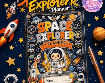 Space Explorer Printable & Digital Planner | Undated Planner A4 PDF