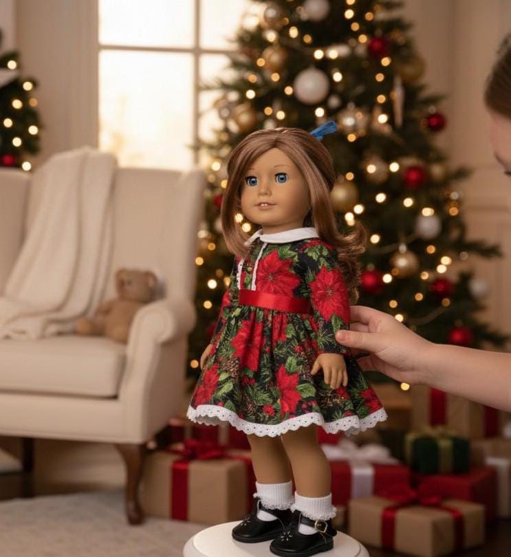18 inch doll christmas dress Holiday Size:28W 887961750393 our generation doll christmas tree Tennis Club Sweater Knit 18 inch Doll Clothes