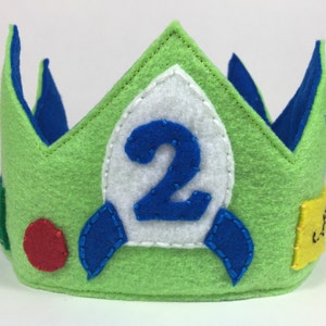 Buzz Lightyear Felt Birthday Crown - Toy Story Birthday Crown - Buzz Birthday Party - Toy Story Birthday Party -  Woody and Buzz Party Hat