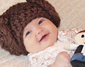 Princess Leia Baby Beanie