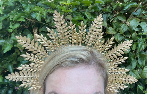 Halo Crown Sunburst Crown Mother Nature Crown Mother Nature Halo Metal  Leaves Crown - Etsy Sweden
