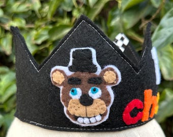 Personalized FNAF Birthday Crown - FNAF Party - FNAF Crown - Fnaf Birthday Hat - Fnaf Costume - Fnaf Party Hat - Fnaf Crown - Fnaf Crown