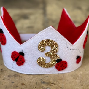 Nature Themed Girls Felt Crown - Birthday Crown - Spring Crown