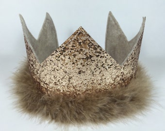 Felt and Fur Birthday/Costume Crown - DELUXE Version, Large - Where the Wild Things Are - King of All the Wild Things