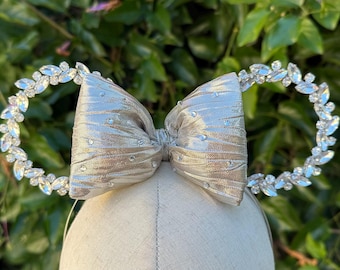 Minimalist Mickey Ears Minimalist Minnie Ears Wire Mickey Ears, Bling , Rhinestone Mickey Ears, Bridal Mickey Ears Minimal Ears, Bridal Ears