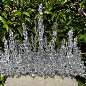 Ice Queen Crown - Ice Queen Tiara - Ice Princess Tiara - Icicle Crown - Snow Crown - White Witch Crown - Jadis Headpiece - Icicle Tiara image 4