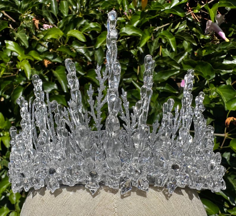 Ice Queen Crown - Ice Queen Tiara - Ice Princess Tiara - Icicle Crown - Snow Crown - White Witch Crown - Jadis Headpiece - Icicle Tiara image 4