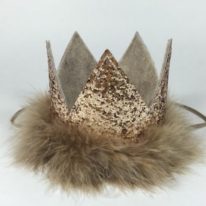 Mini Felt and Fur Birthday/Costume Crown - DELUXE Version - Where the Wild Things Are - King of All the Wild Things