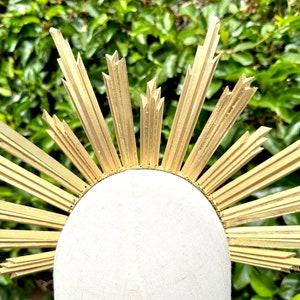 Halo Krone - Sunburst Krone - Individuell anpassbar - Gold Halo Krone - Halo Kopfschmuck - Goldkrone - Festival Krone - Sonnenkrone - Halo Stirnband
