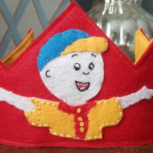Caillou Themed Personalized Birthday Crown