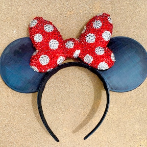 Swarovski Mickey Ears, Rhinestone Minnie Ears, Strass Mickey Ears, Bling Mickey Ears, Minnie Ears, Puffy Minnie Bow