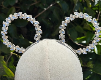 Minimalist Mickey Ears Minimalist Minnie Ears Wire Mickey Ears, Bling , Rhinestone Mickey Ears, Bridal Mickey Ears Minimal Ears, Bridal Ears