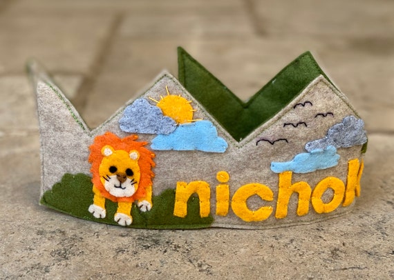 Buy Personalized Felt Safari Themed Birthday Crown Safari