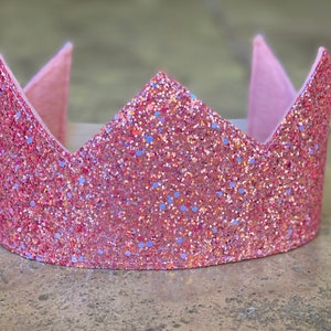 Chunky Glitter Birthday Crown, Large Birthday Crown