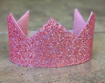 Chunky Glitter Birthday Crown, Large Birthday Crown