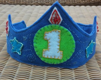 Boy's Felt Birthday Crown