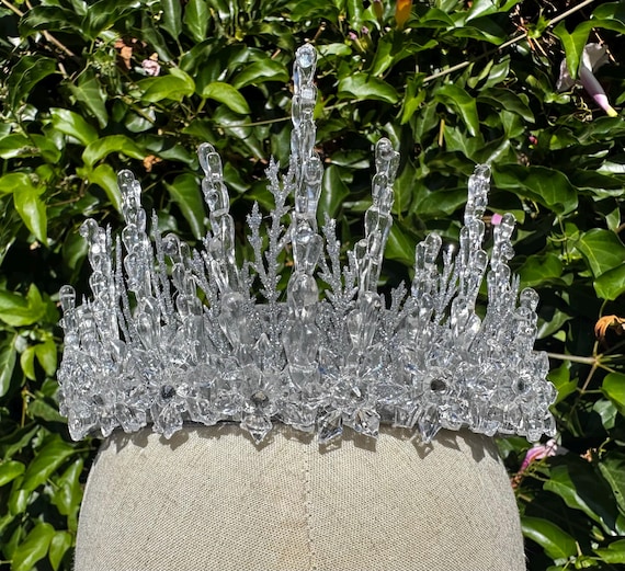 Ice Queen Crown - Ice Queen Tiara - Ice Princess Tiara - Icicle Crown - Snow Crown - White Witch Crown - Jadis Headpiece - Icicle Tiara