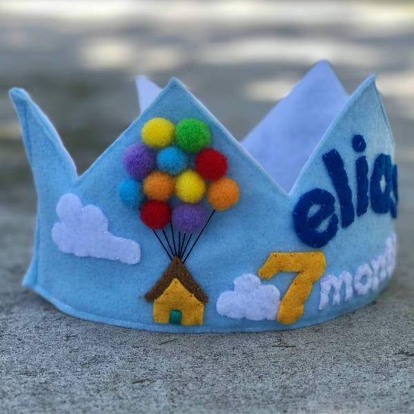 UP Themed Felt Birthday Crown - Smash Cake Crown