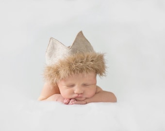 Felt and Fur Birthday Crown, Where the Wild Things Are, King of All the Wild Things, Wild Things Birthday, Max Wild Things, Fur Trim Crown