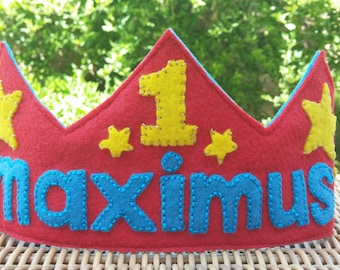 Personalized Felt Birthday Crown