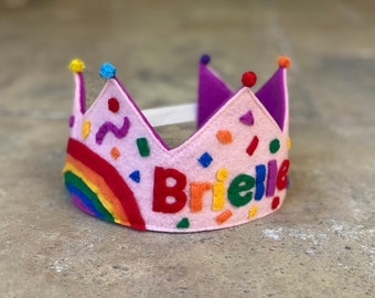 Personalized Felt Birthday Crown