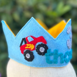 Monster Truck Birthday Crown Boys Birthday Crown Hot Wheels Birthday Hot Wheels Birthday Crown Monster Truck Party Truck Crown Monster Hat