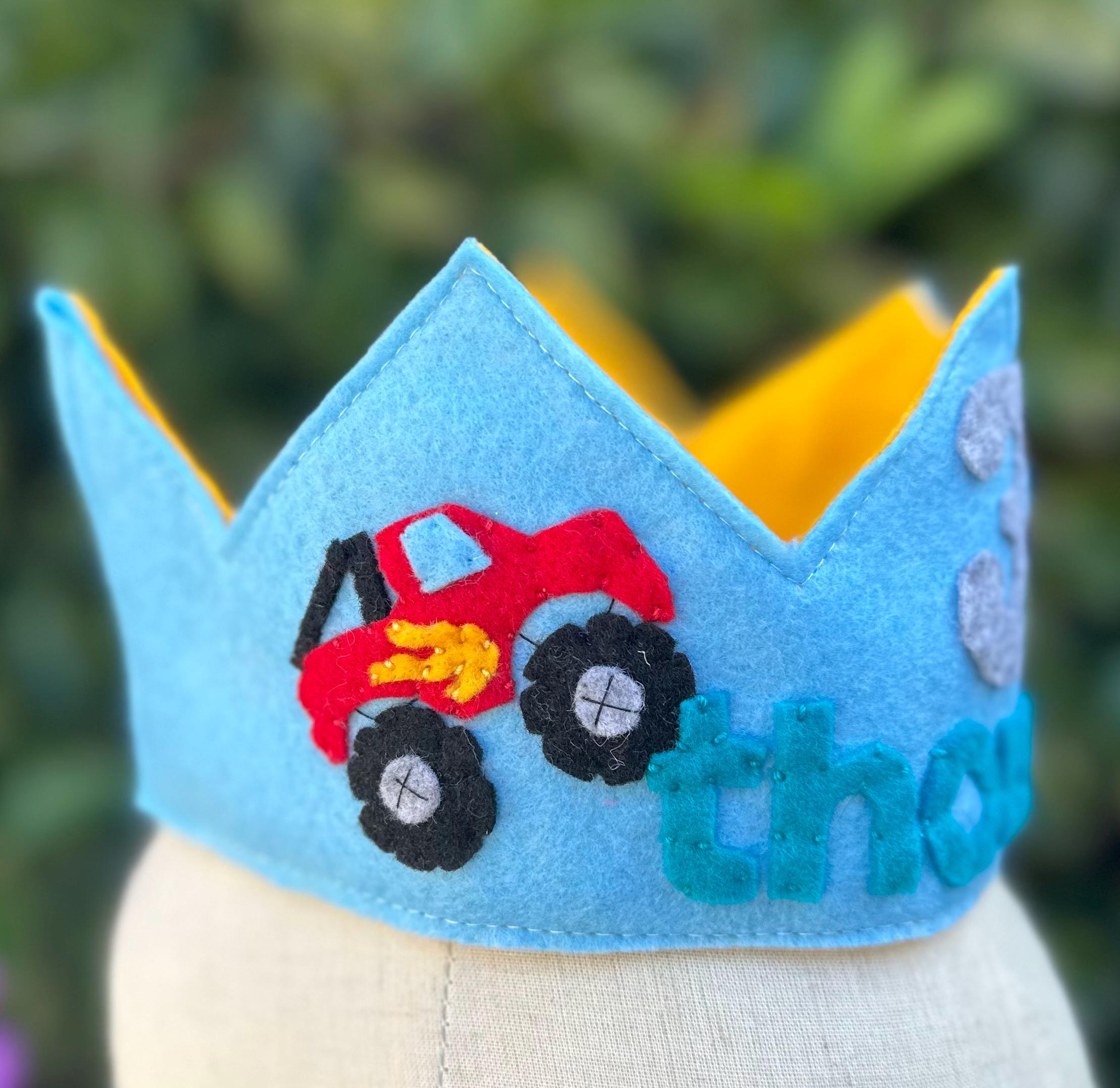 Monster Truck Birthday Crown Boys Birthday Crown Hot Wheels Birthday Hot Wheels Birthday Crown Monster Truck Party Truck Crown Monster Hat