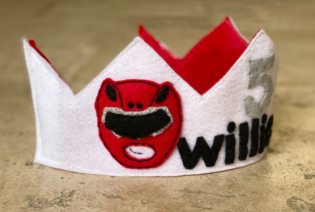Power Rangers Crown Power Ranger Themed Felt Birthday Crown - Power Ranger Birthday ...