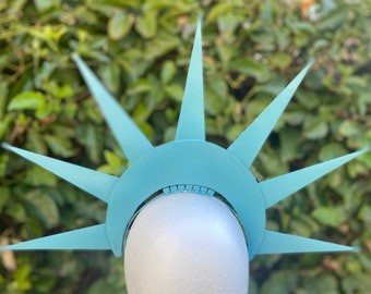 Statue of Liberty Headpiece, Liberty Crown, Sunburst Crown, Gold Halo Headpiece, Statue of Liberty Costume, Gold Halo Crown, gold Liberty