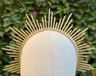 Halo Crown - Sunburst Crown - Customizable - Gold Halo - Halo Headpiece