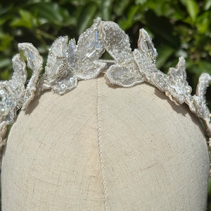 Princess Kate Flower Crown, Kate Middleton Floral Crown, Halo Crown, Floral Bridal Crown, Emroidered Floral Crown, Tiara, Flower Tiara