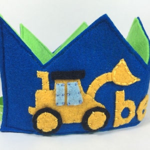 Big Truck Felt Birthday Crown - Boys Birthday Crown - Big Machine Birthday - Construction Birthday Crown - Monster Truck Party - Truck Crown