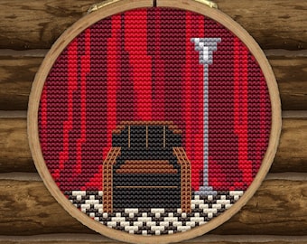 Twin Peaks 4” Ornament CROSS STITCH PATTERN instant download - David Lynch, easy, small, pdf