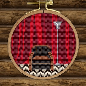 Twin Peaks 4” Ornament CROSS STITCH PATTERN instant download - David Lynch, easy, small, pdf