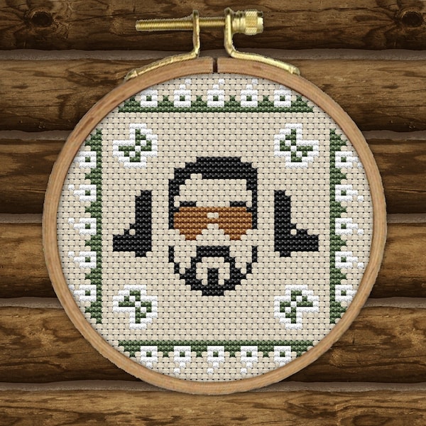 The Big Lebowski CROSS STITCH PATTERN pdf Instant Download - movie, film, Coen Brothers, Walter, quick, easy, beginner, diy, gift