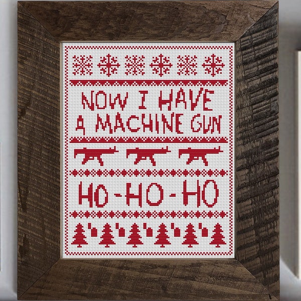 Die Hard Christmas Sampler CROSS STITCH PATTERN pdf - Fun, Easy, diy, gift, movie, instant download