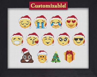 Emojis CROSS STITCH PATTERNS Pdf Small Quick Fun and Easy - Etsy