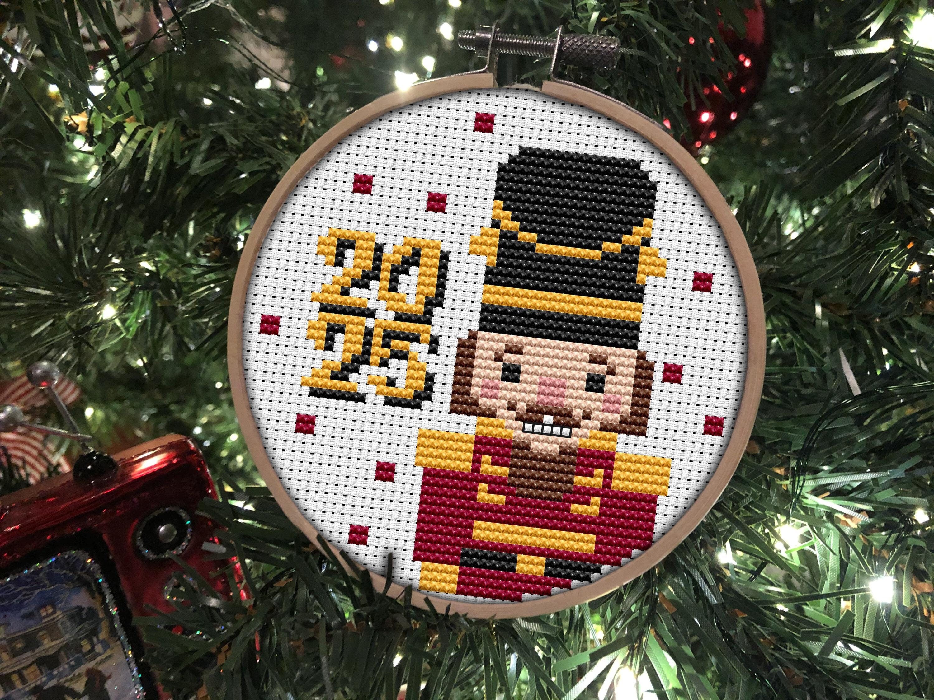 Nutcracker Christmas 2025 -  4" Ornaments CROSS STITCH PATTERN pdf - fun, easy, beginner, diy, gift - Instant Download