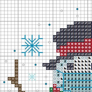 A Very Covid Christmas 2020 Ornament Snowman Cross Stitch Pattern PDF mask, coronavirus, quarantine, pandemic, gift, diy, 画像 2