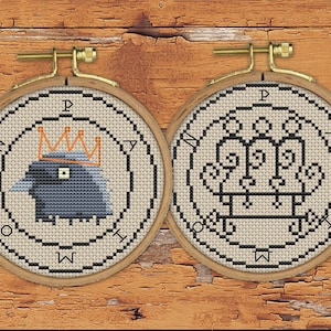 Hereditary - Hail Paimon! CROSS STITCH PATTERNS pdf, horror, movie, film, occult, halloween, black, gift, diy, easy, beginner, mini, goth